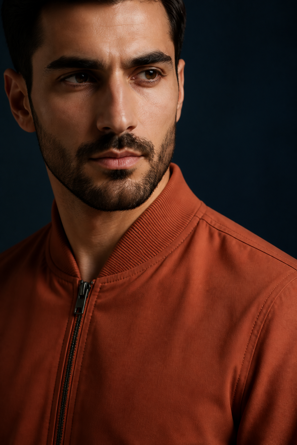 Close-up of a bomber jacket